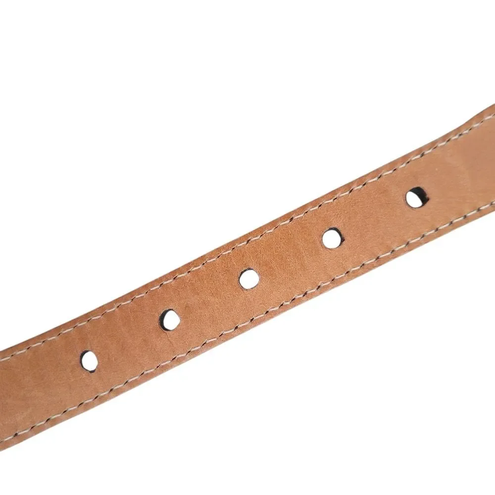 BRIGHTON Leather Calf Hair Multicolor Belt Size ML 32 Excellent Vintage Q4800